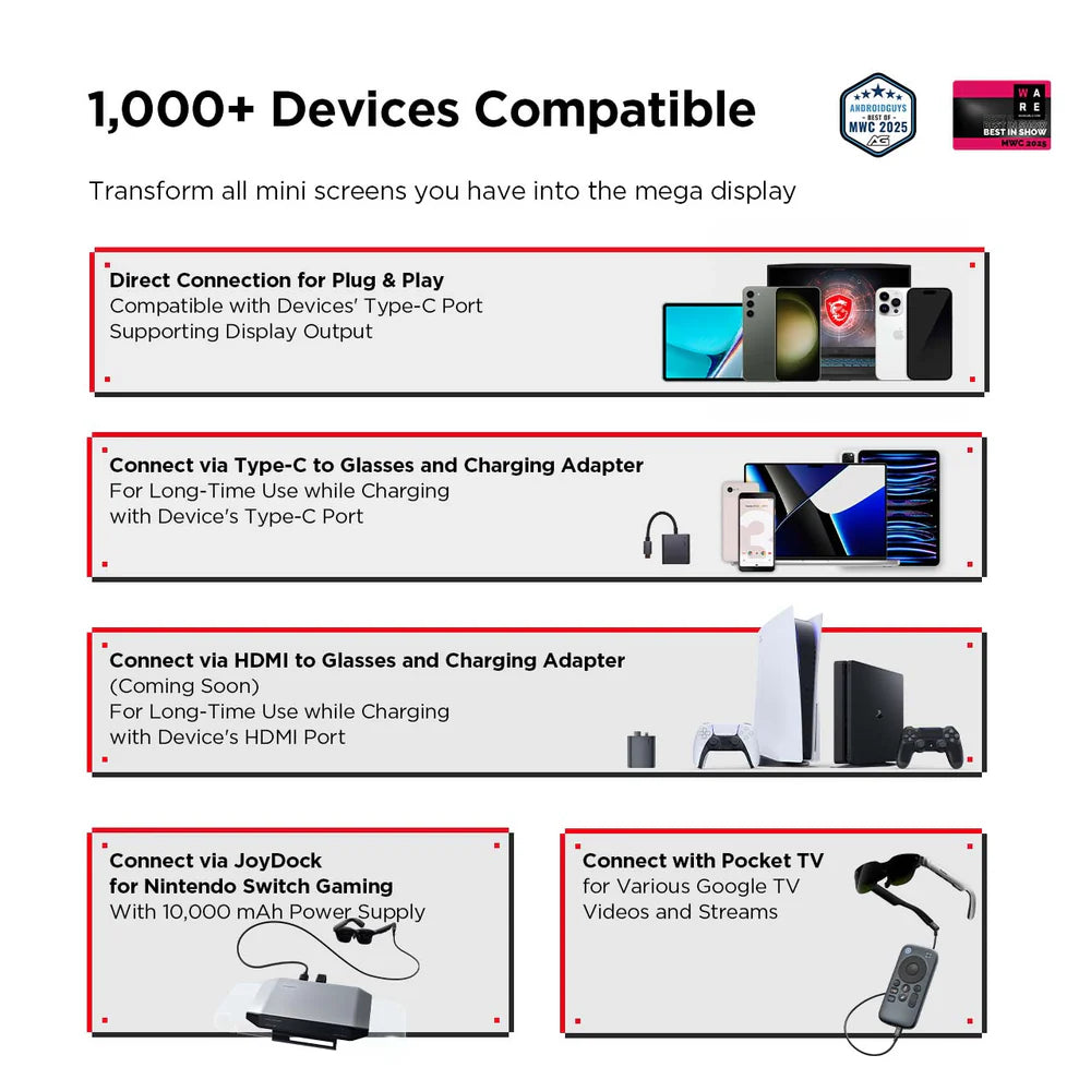 RayNeo Air 3s AR Glasses 201" 120Hz 650 nits - Rayneo